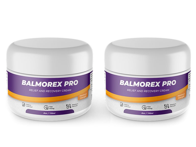 Two jars of Balmorex Pro joint and muscle relief cream, as shown on the manufacturer's official order page