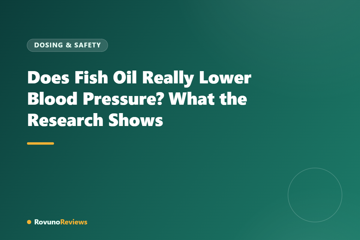 Does Fish Oil Really Lower Blood Pressure? What the Research Shows