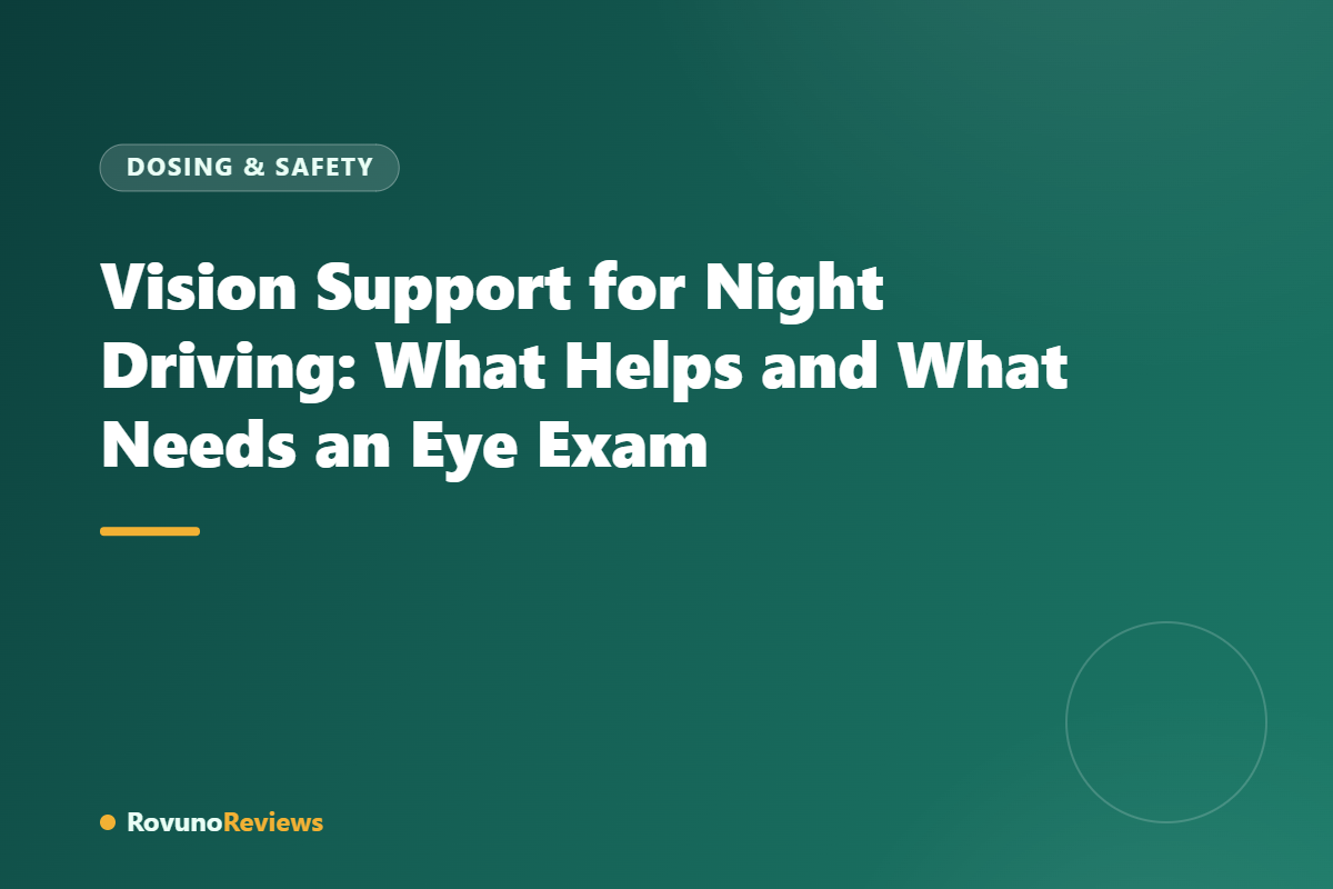 Vision Support for Night Driving: What Helps and What Needs an Eye Exam