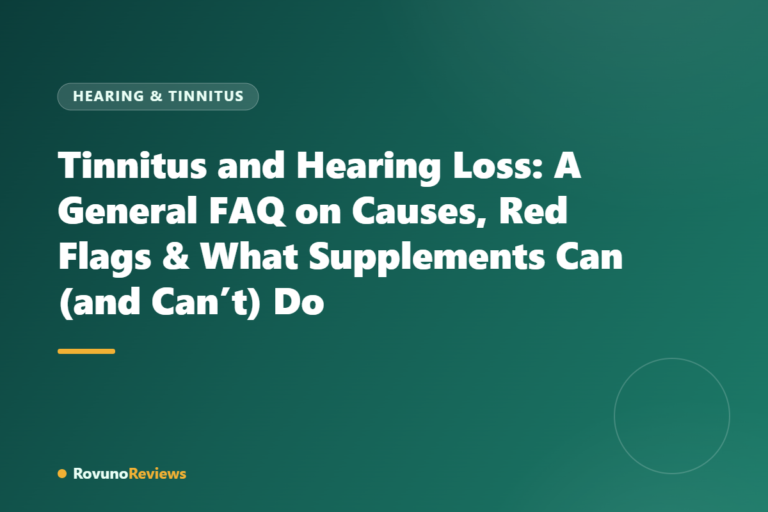 Tinnitus and Hearing Loss: A General FAQ on Causes, Red Flags & What Supplements Can (and Can’t) Do