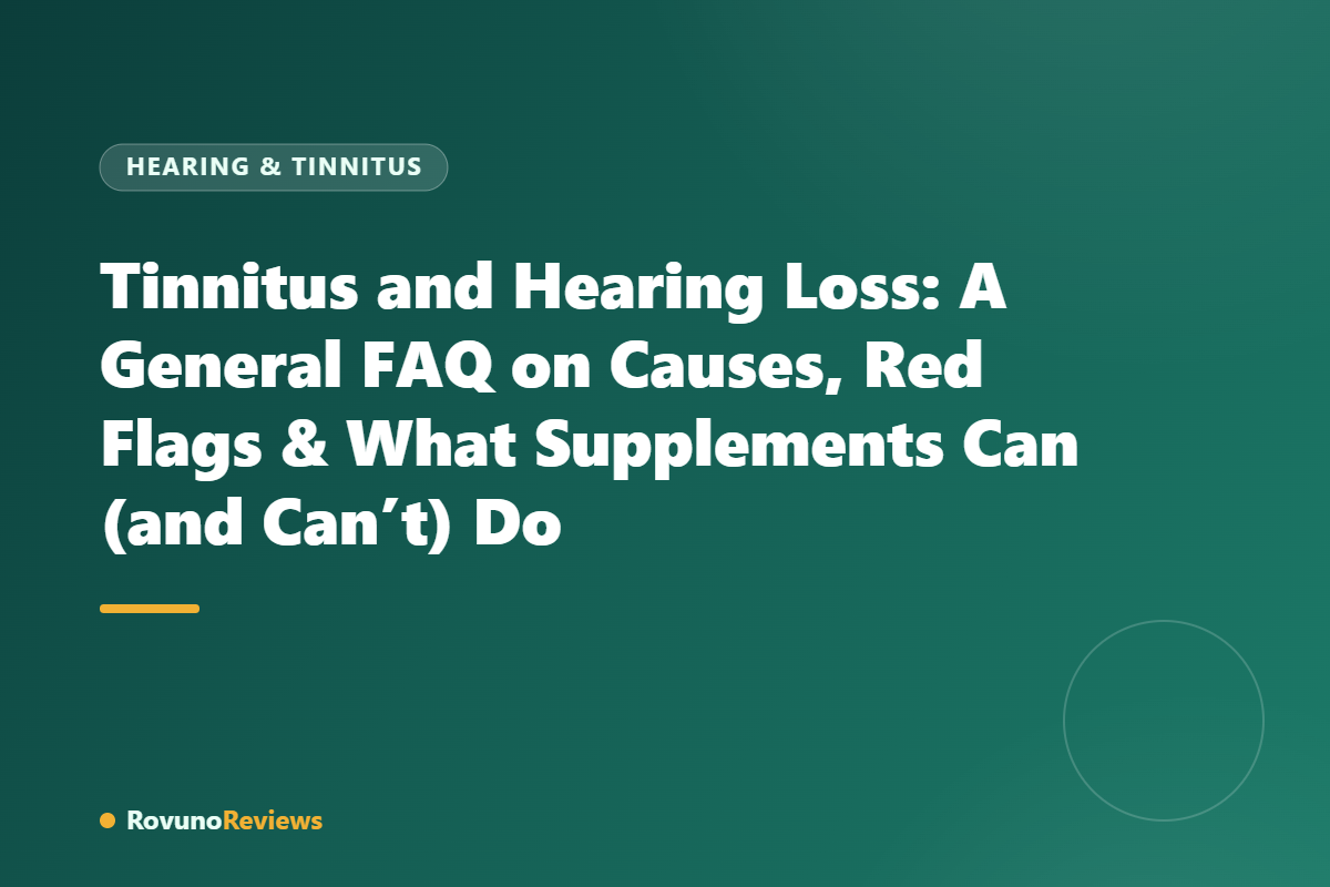 Tinnitus and Hearing Loss: A General FAQ on Causes, Red Flags & What Supplements Can (and Can’t) Do