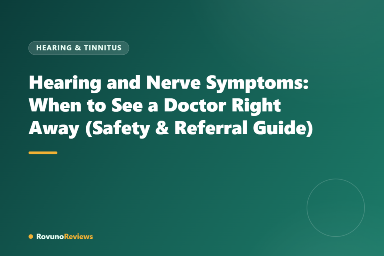 Hearing and Nerve Symptoms: When to See a Doctor Right Away (Safety & Referral Guide)
