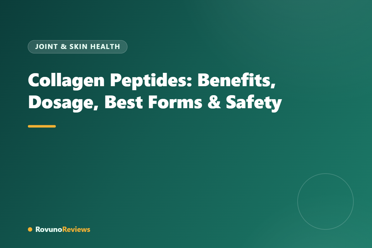Collagen Peptides: Benefits, Dosage, Best Forms & Safety