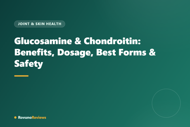 Glucosamine & Chondroitin: Benefits, Dosage, Best Forms & Safety