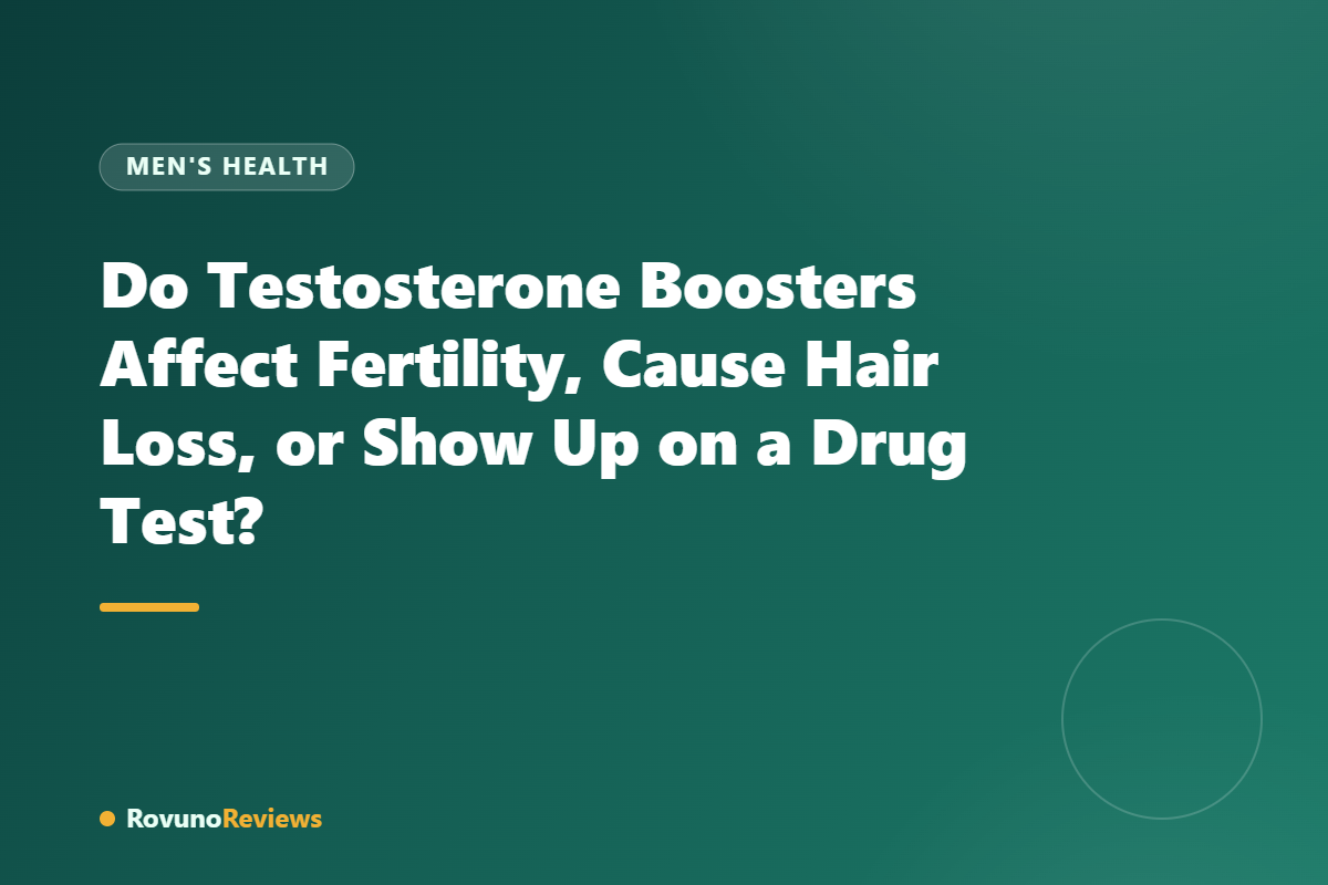 Do Testosterone Boosters Affect Fertility, Cause Hair Loss, or Show Up on a Drug Test?