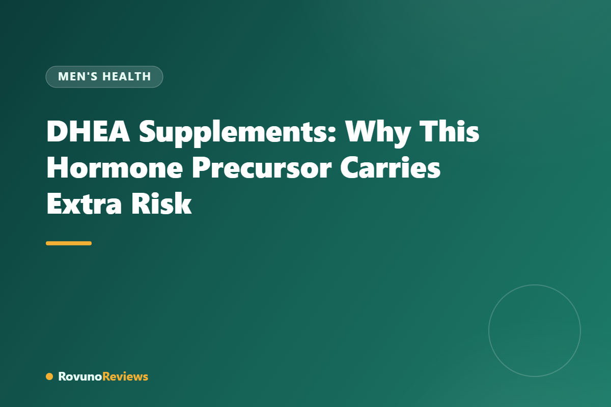 DHEA Supplements: Why This Hormone Precursor Carries Extra Risk