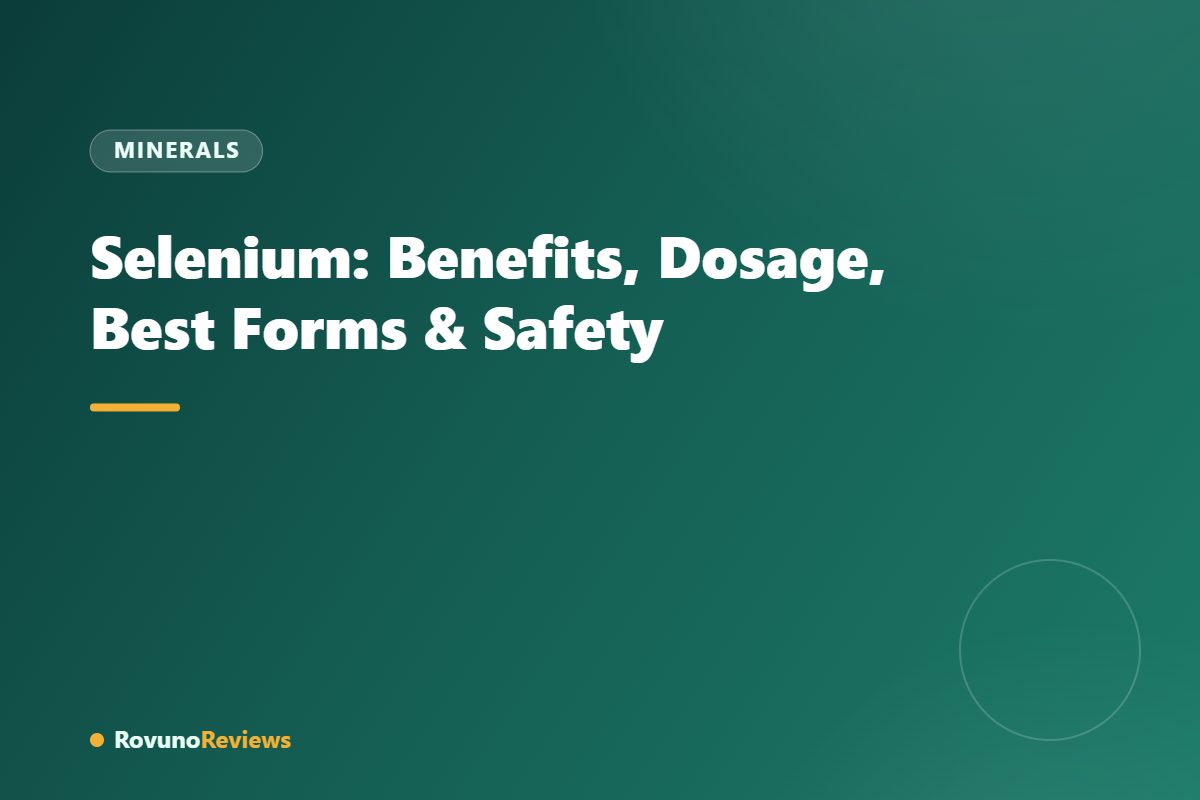 Selenium: Benefits, Dosage, Best Forms & Safety