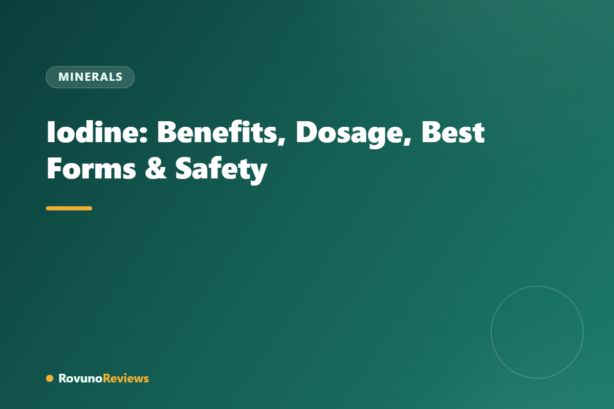 Iodine: Benefits, Dosage, Best Forms & Safety