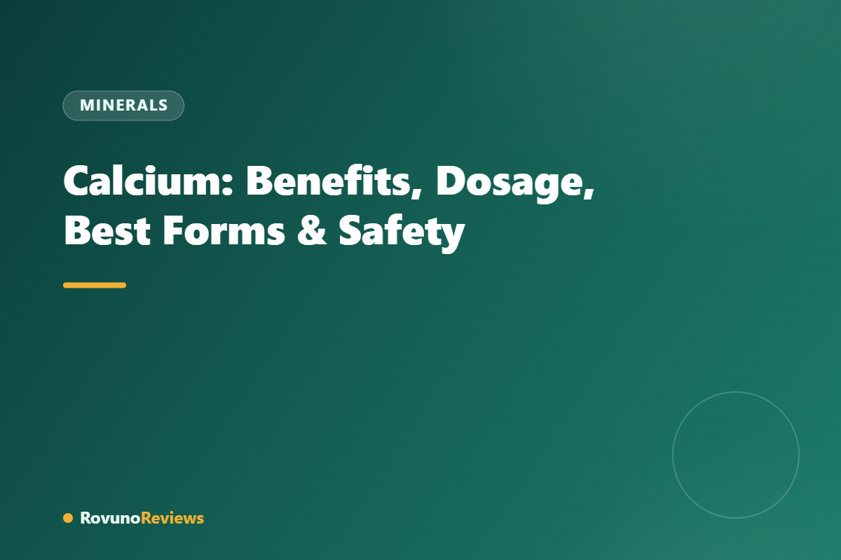 Calcium: Benefits, Dosage, Best Forms & Safety