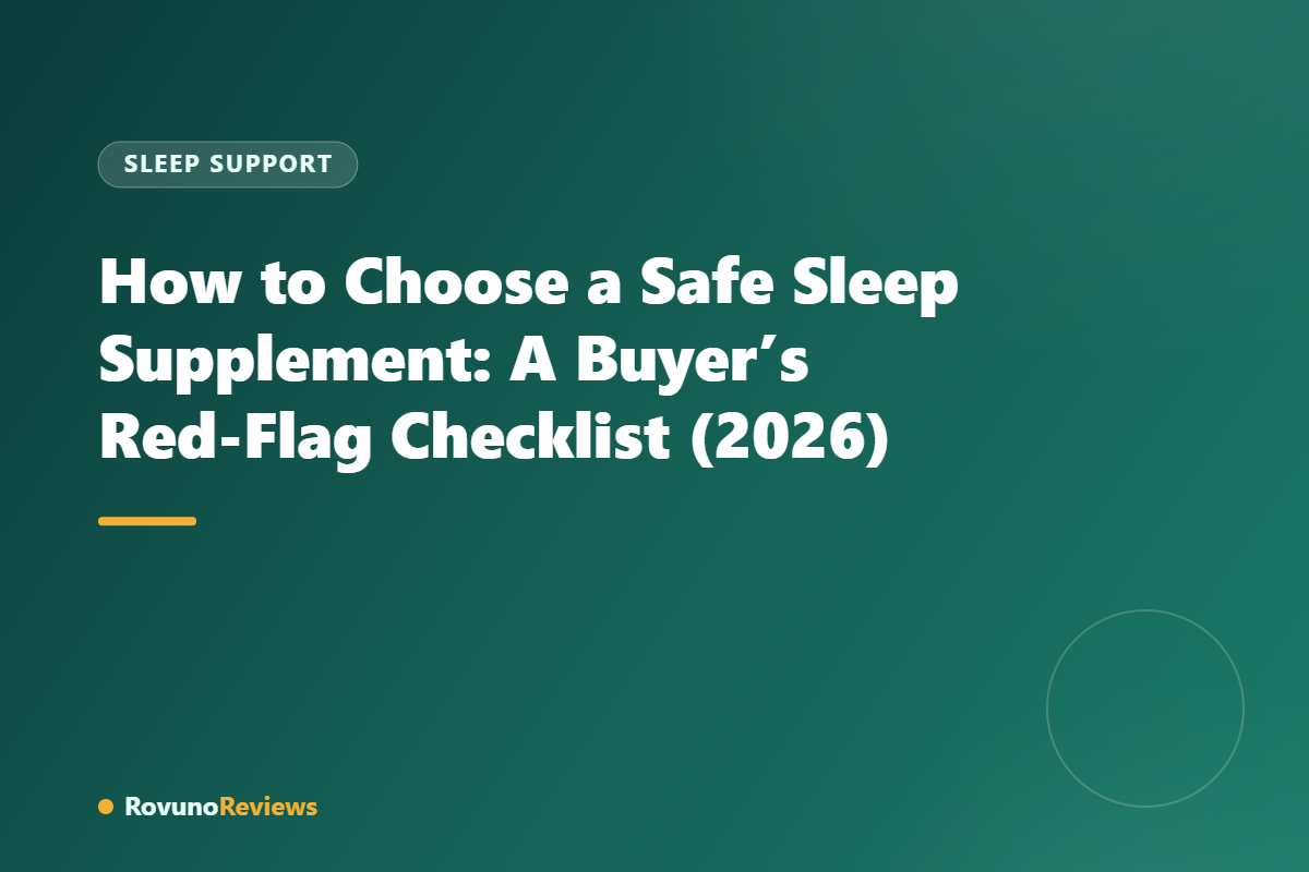 How to Choose a Safe Sleep Supplement: A Buyer's Red-Flag Checklist