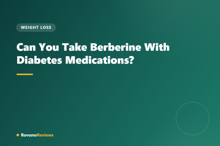 Can You Take Berberine With Diabetes Medications?