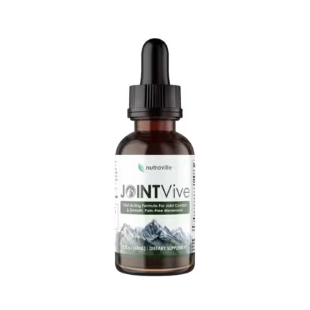 Bottle of JointVive joint comfort and mobility support drops, as shown on the manufacturer's official order page