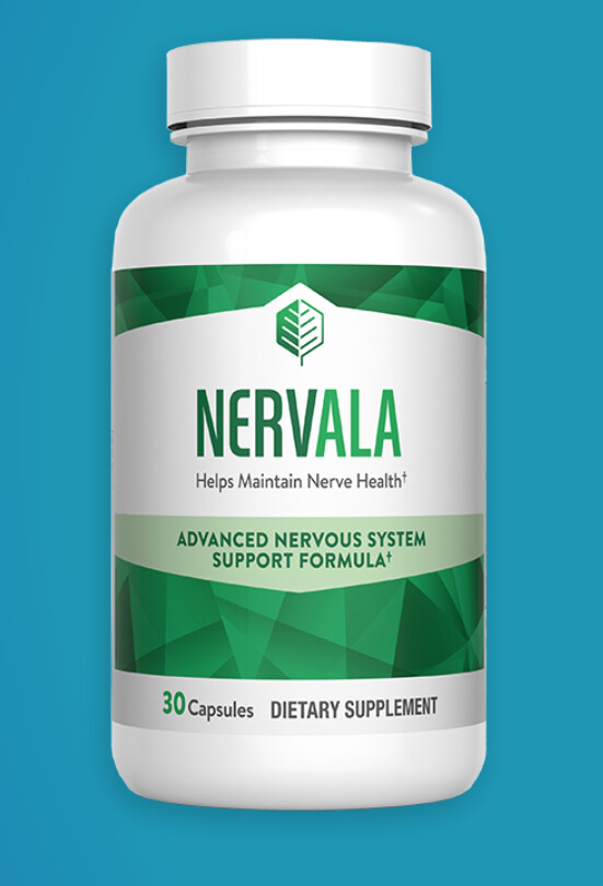 Nervala bottle, nerve health supplement