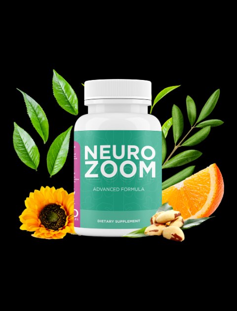 Bottle of NeuroZoom brain health supplement capsules