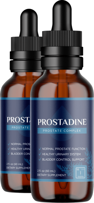 Prostadine prostate health liquid dropper supplement, two-bottle product shot