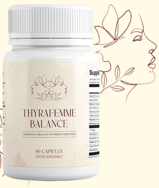 Thyrafemme Balance thyroid support supplement bottle